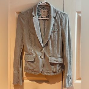 Allihop Striped Cotton Blazer Size XS - Anthropology